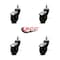 Service Caster 3 Inch Black Hooded Neoprene Rubber 7/8 Inch Grip Ring Stem Casters SCC, 4PK SCC-GR03S310-NPRB-BK-71678-4 - alternate 4